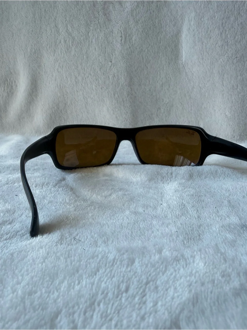 Vintage Ray-Ban Sunglasses Black Wrap Frame Brown Lenses Unisex